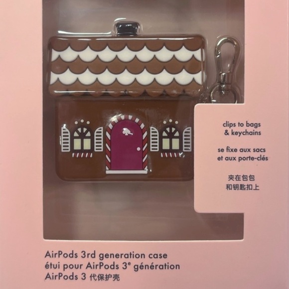 ♠️Kate Spade Gingerbread Keychain Apple AirPods Silicone Case, 3rd Generation - Picture 6 of 6